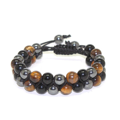 Triple Protection Beaded Bracelet, Double Layer