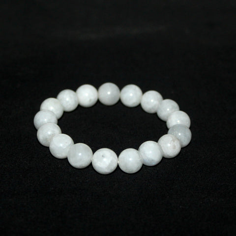 Natural 10 mm Moonstone Bead Bracelet