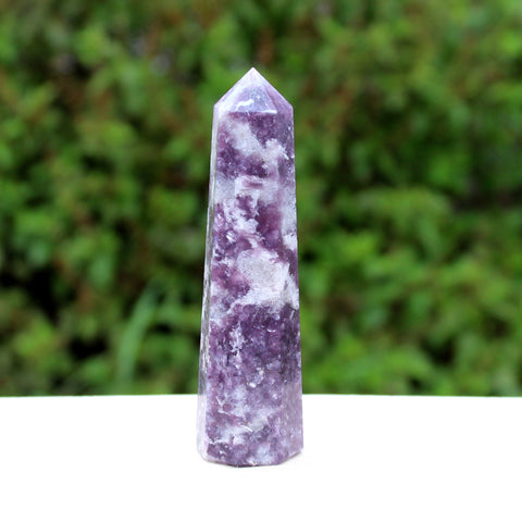 Natural Lepidolite Tower Point - 95 mm