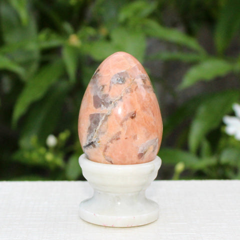 Natural Peach Mooonstone Egg 55 mm