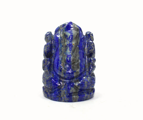Natural Lapis Lazuli Hand Carved Lord Ganesh