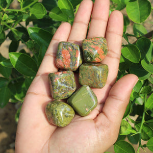Natural Unakite Tumble Stone