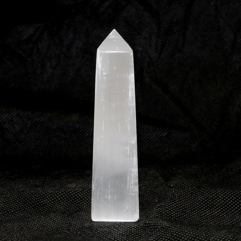 Natural Selenite Point Tower - 90 mm
