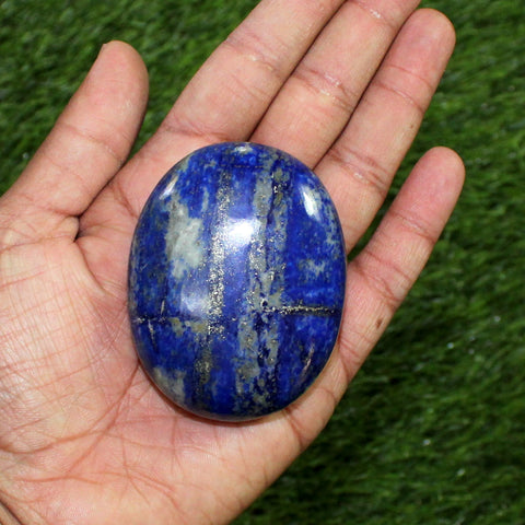 Natural Lapis Lazuli Oval Palm Stone