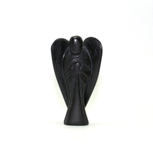 Black Tourmaline Hand Carved Angel