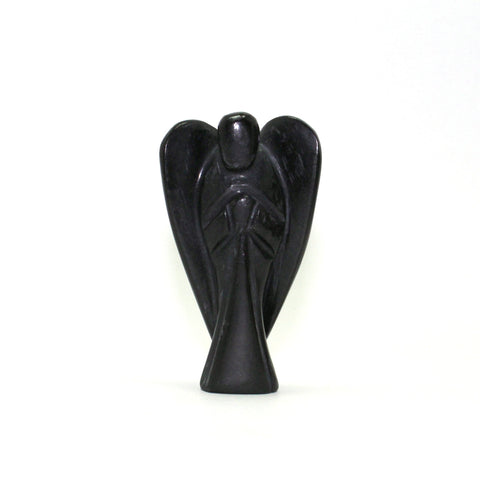 Black Tourmaline Hand Carved Angel