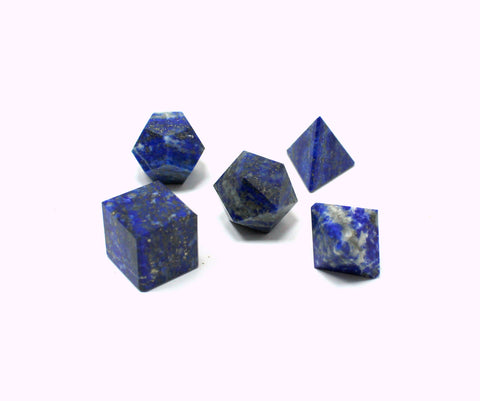 Natural Lapis Lazuli Geometry Set