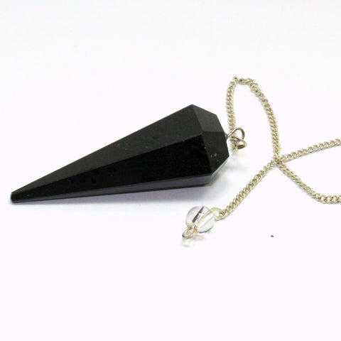 Natural Black Tourmaline Dowsing Pendulum