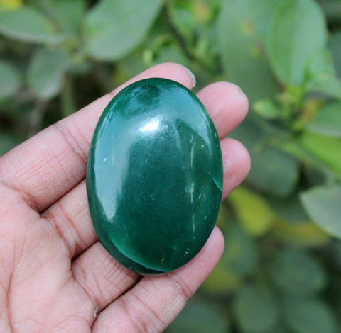Natural Green Jade Palm Stone