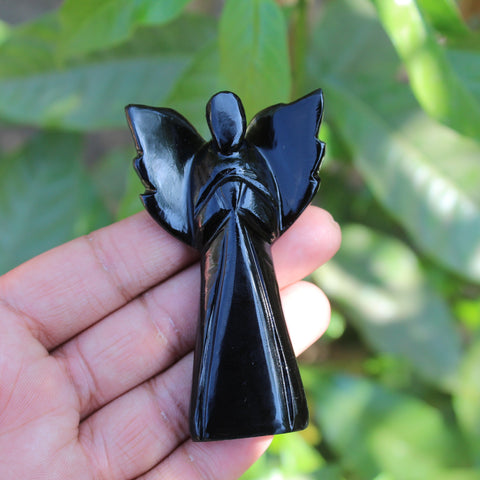 Natural Black Tourmaline 3 inch Angel