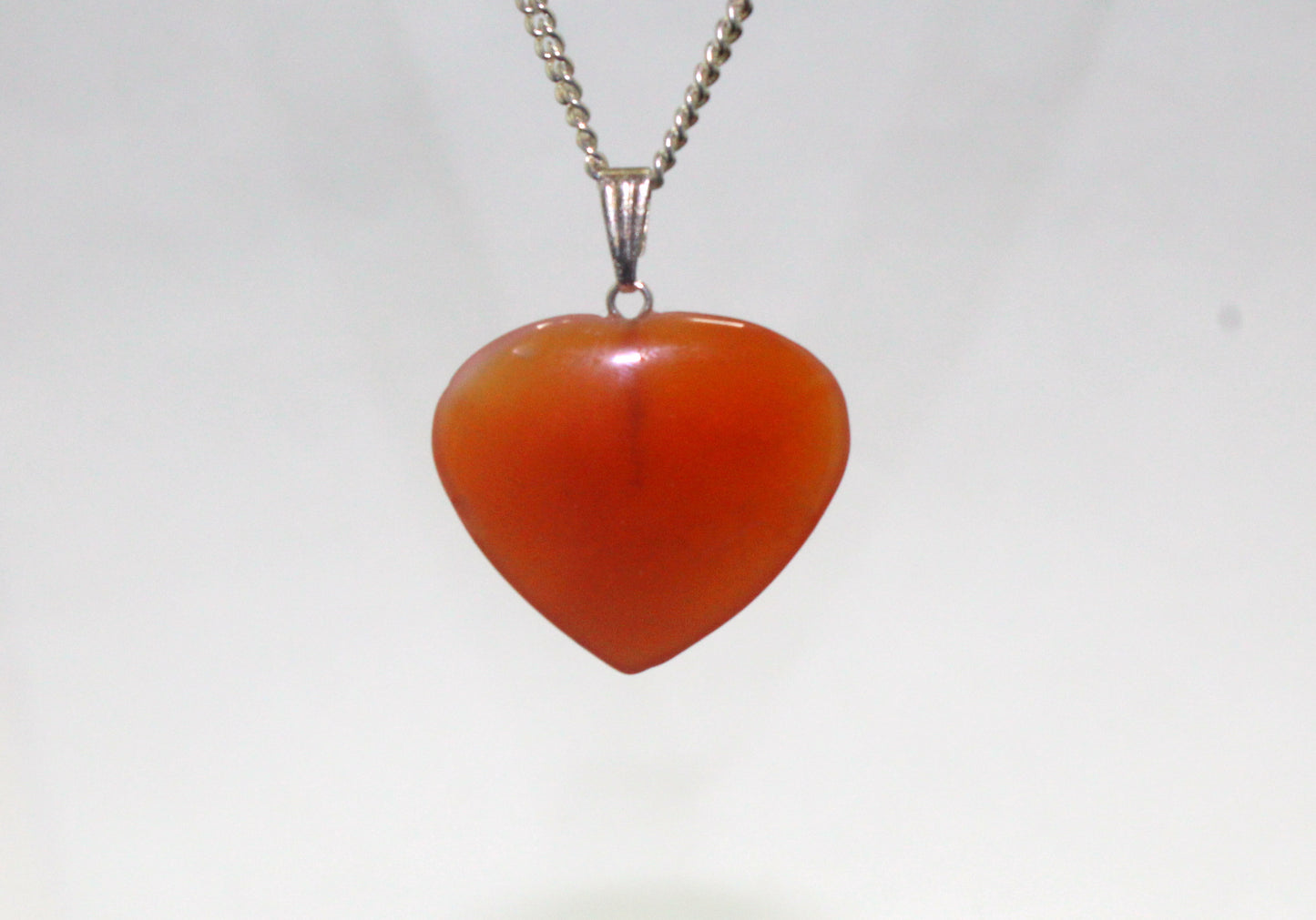 Natural Carnelian Heart Pendant