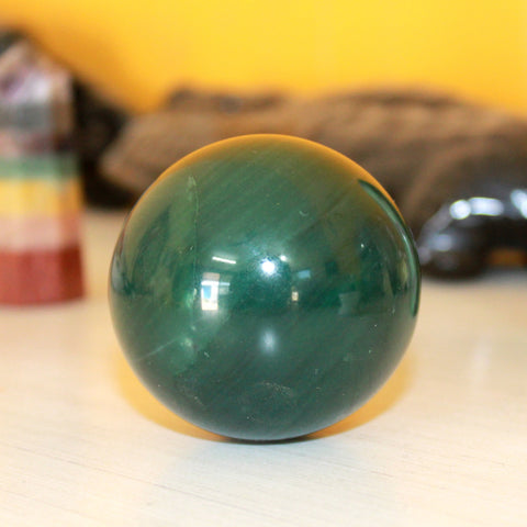 Natural 60 mm Green Jade Sphere
