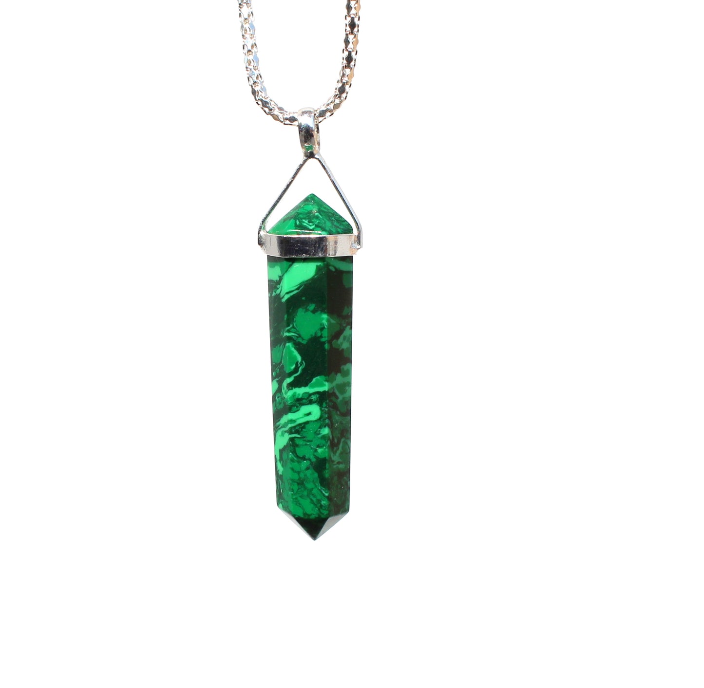 Malachite Double Point Necklace