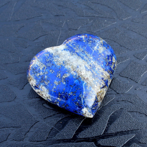 Natural 50 mm Lapis Lazuli Puffy Heart