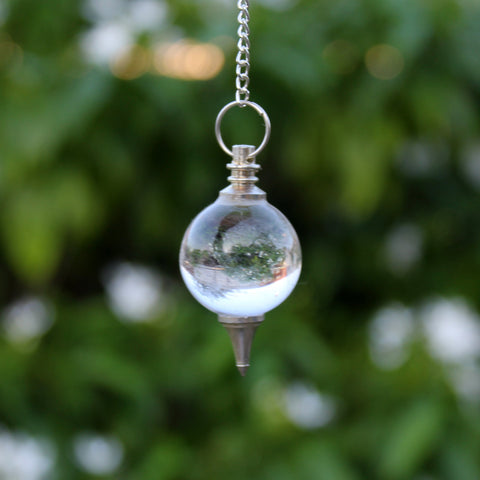 Natural Clear Quartz Mini Sphere Pendulum