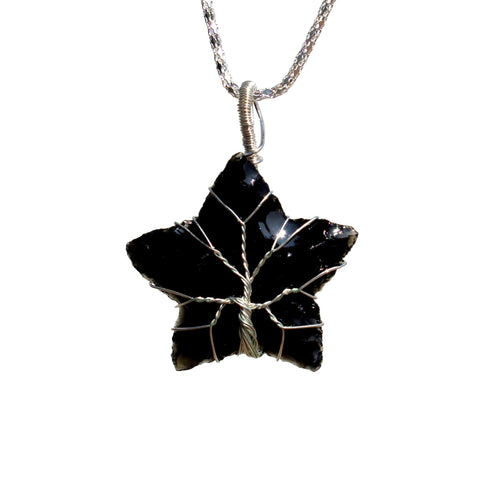 Black Obsidian Star Necklace