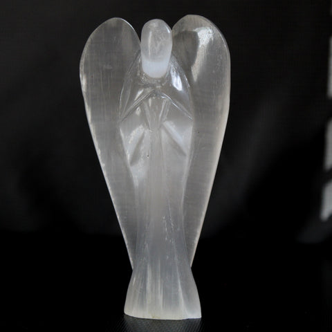 Natural Selenite Hand Carved Angel