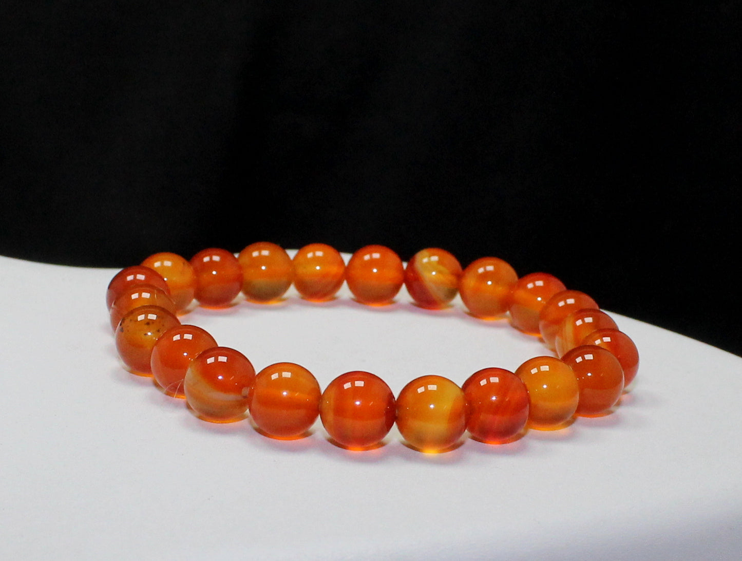 Natural Carnelian Bead Bracelet