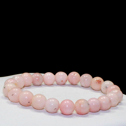 Natural Pink Opal Bead Bracelet