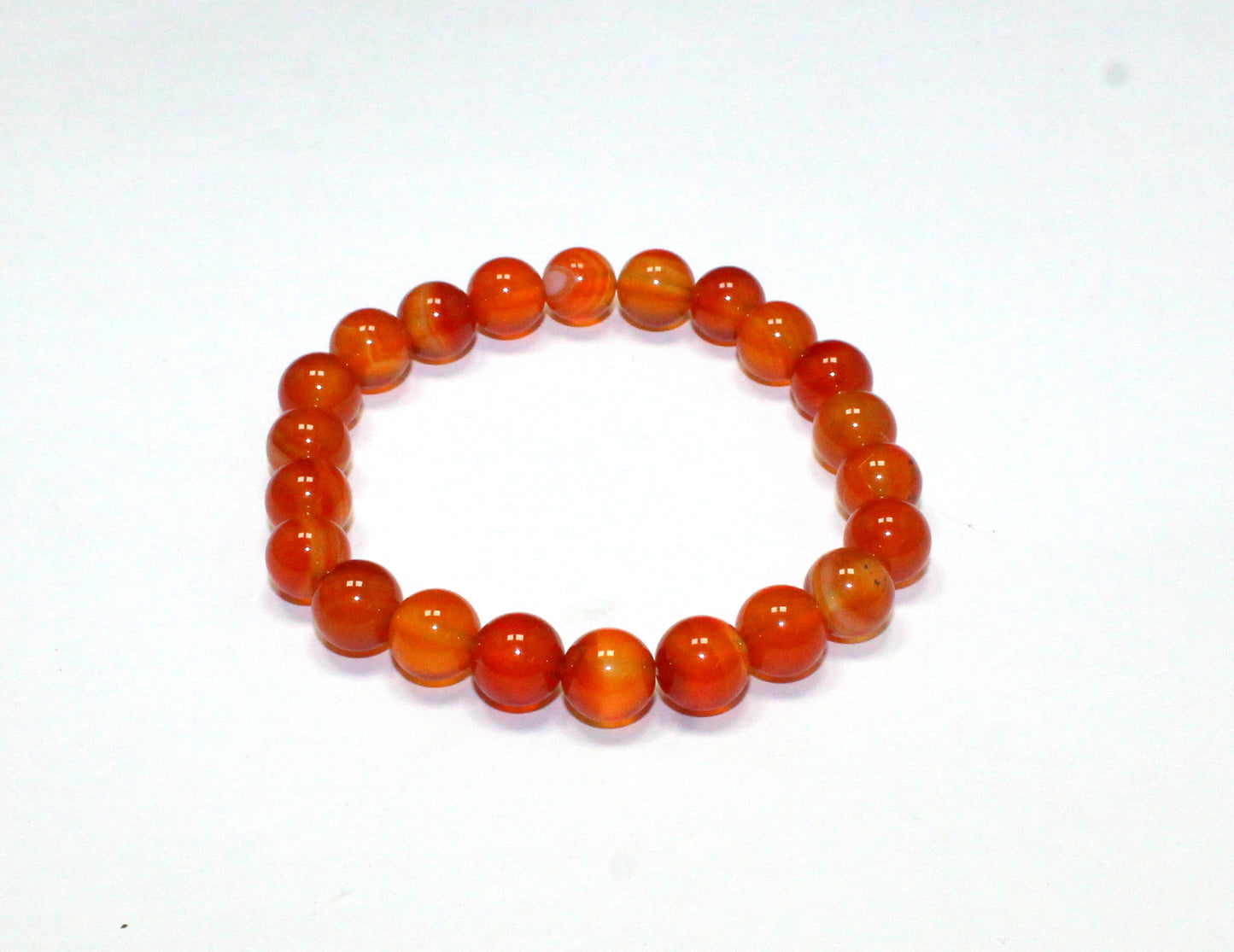 Natural Carnelian Bead Bracelet
