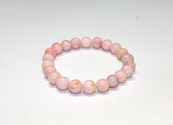 Natural Pink Opal Bead Bracelet