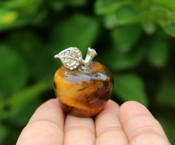 Natural Tiger Eye Crystal Apple