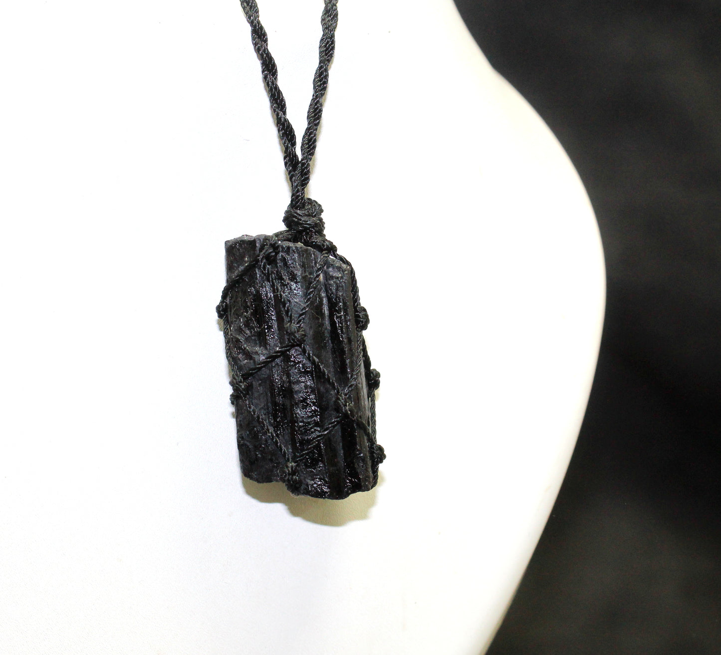 Raw Black Tourmaline Necklace