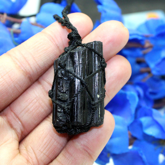 Raw Black Tourmaline Necklace