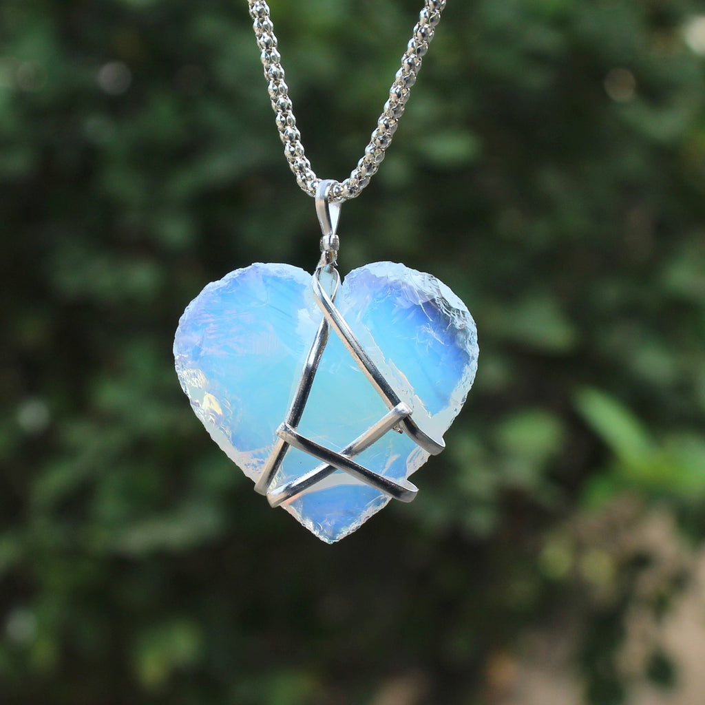 Opalite Barbie Diamond Castle Necklace AURA VIBES