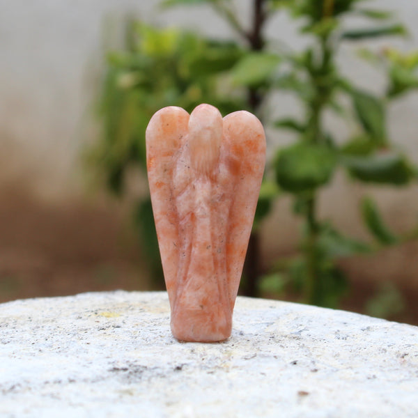 Natural Sunstone Hand Carved Angel