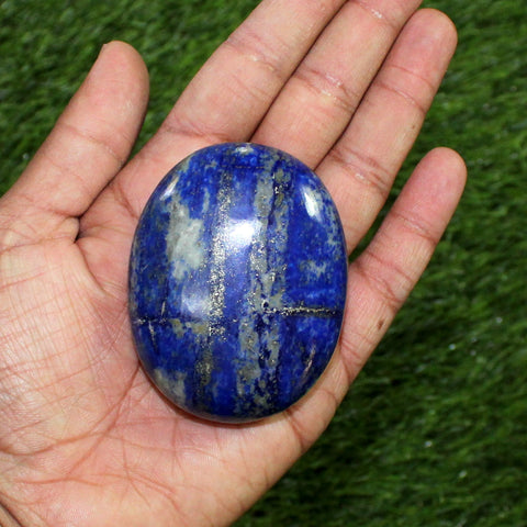 Natural Lapis Lazuli Oval Palm Stone