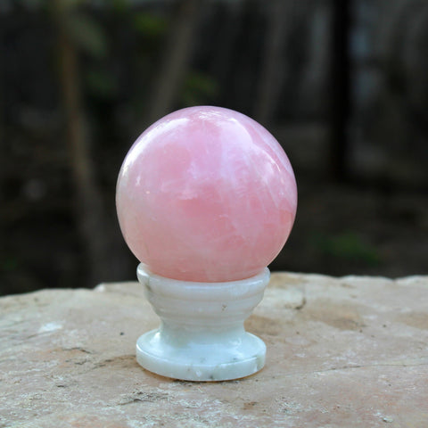 Natural Rose Quartz Sphere - 50 mm