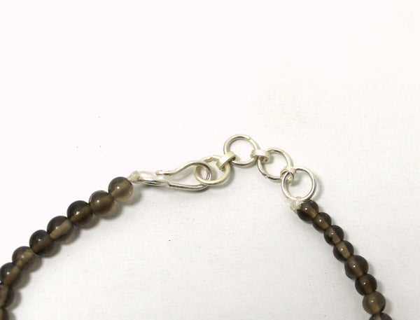 Natural Smoky Quartz Bead Bracelet