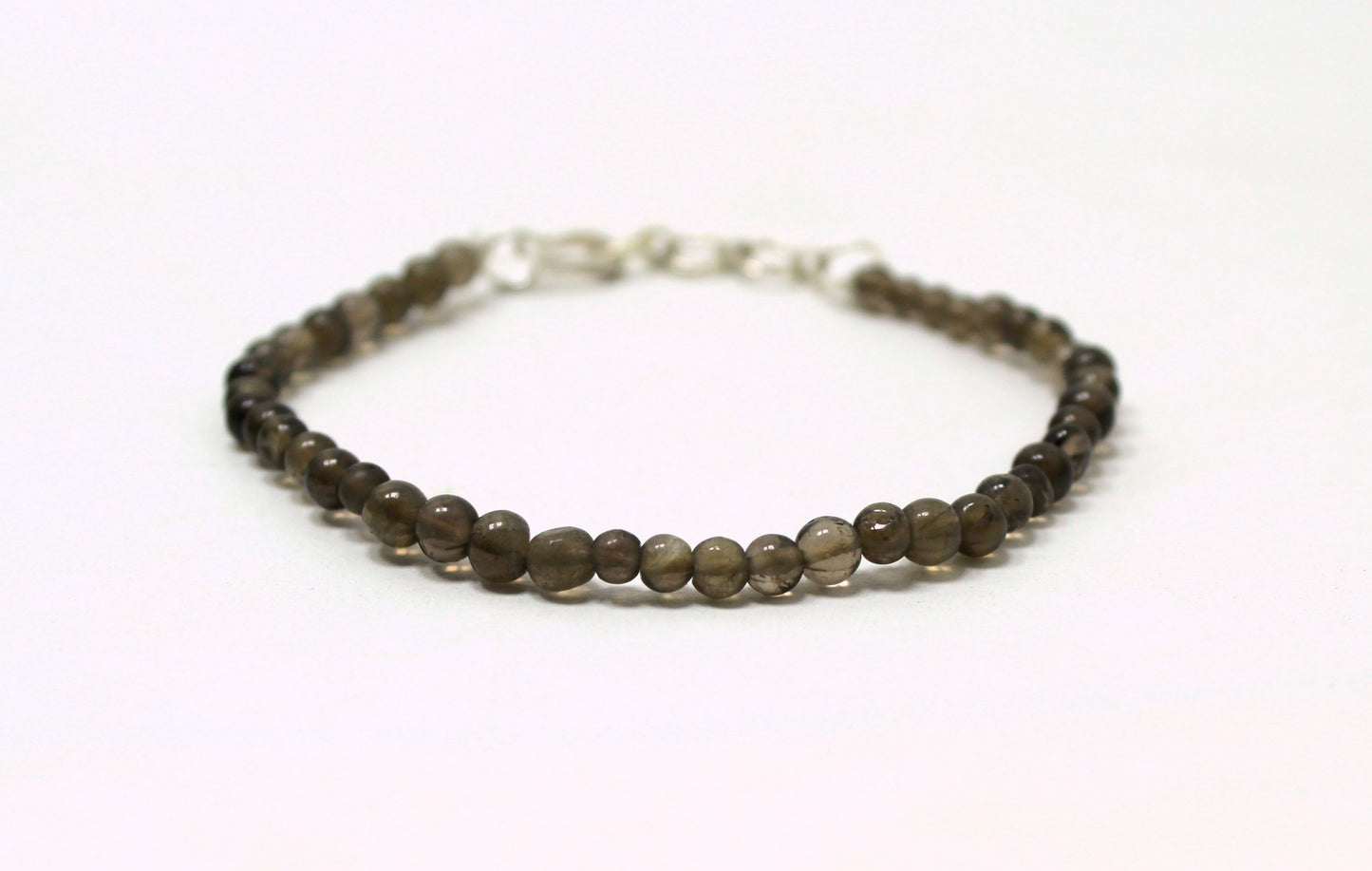 Natural Smoky Quartz Bead Bracelet