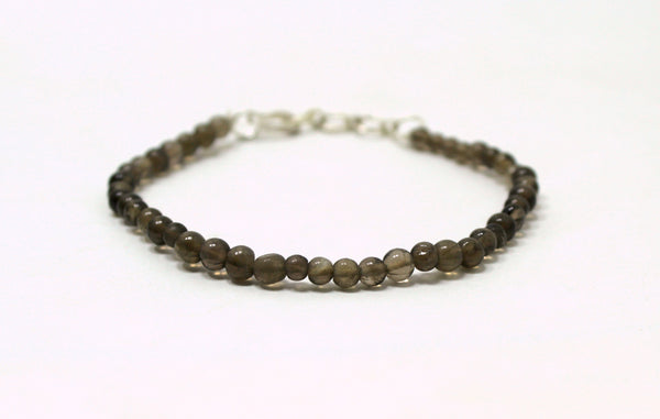 Natural Smoky Quartz Bead Bracelet