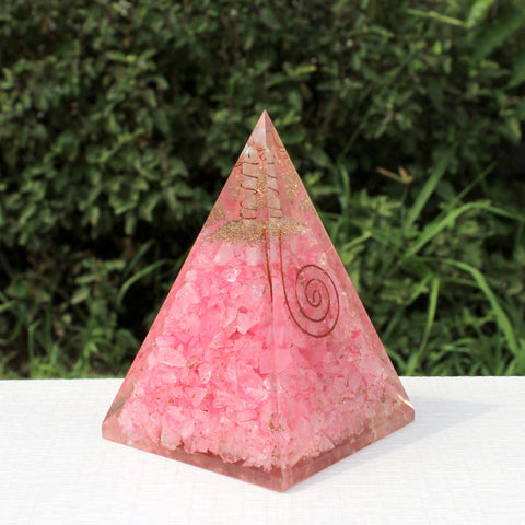 Rose Quartz Orgonite Pyramid