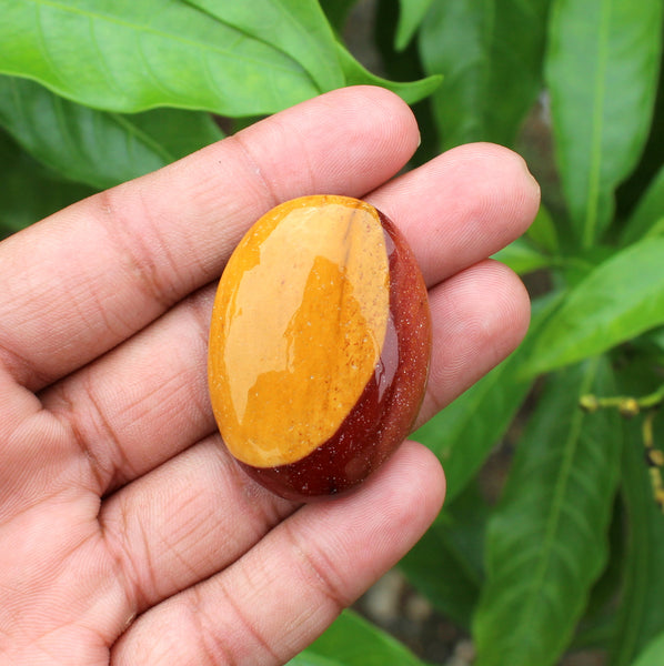 Natural Mookaite Oval Palm stone