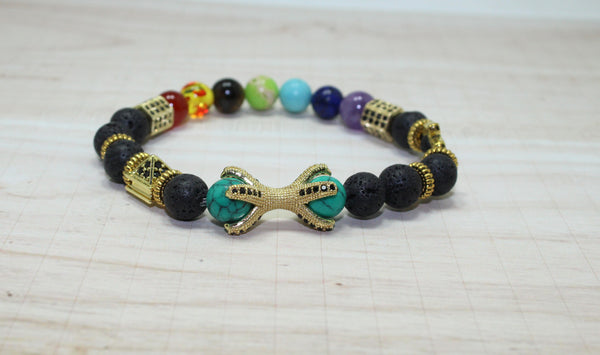 7 Chakra Beaded Bracelet with Charms