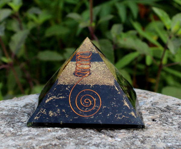 Black Tourmaline Orgonite 70 mm Pyramid
