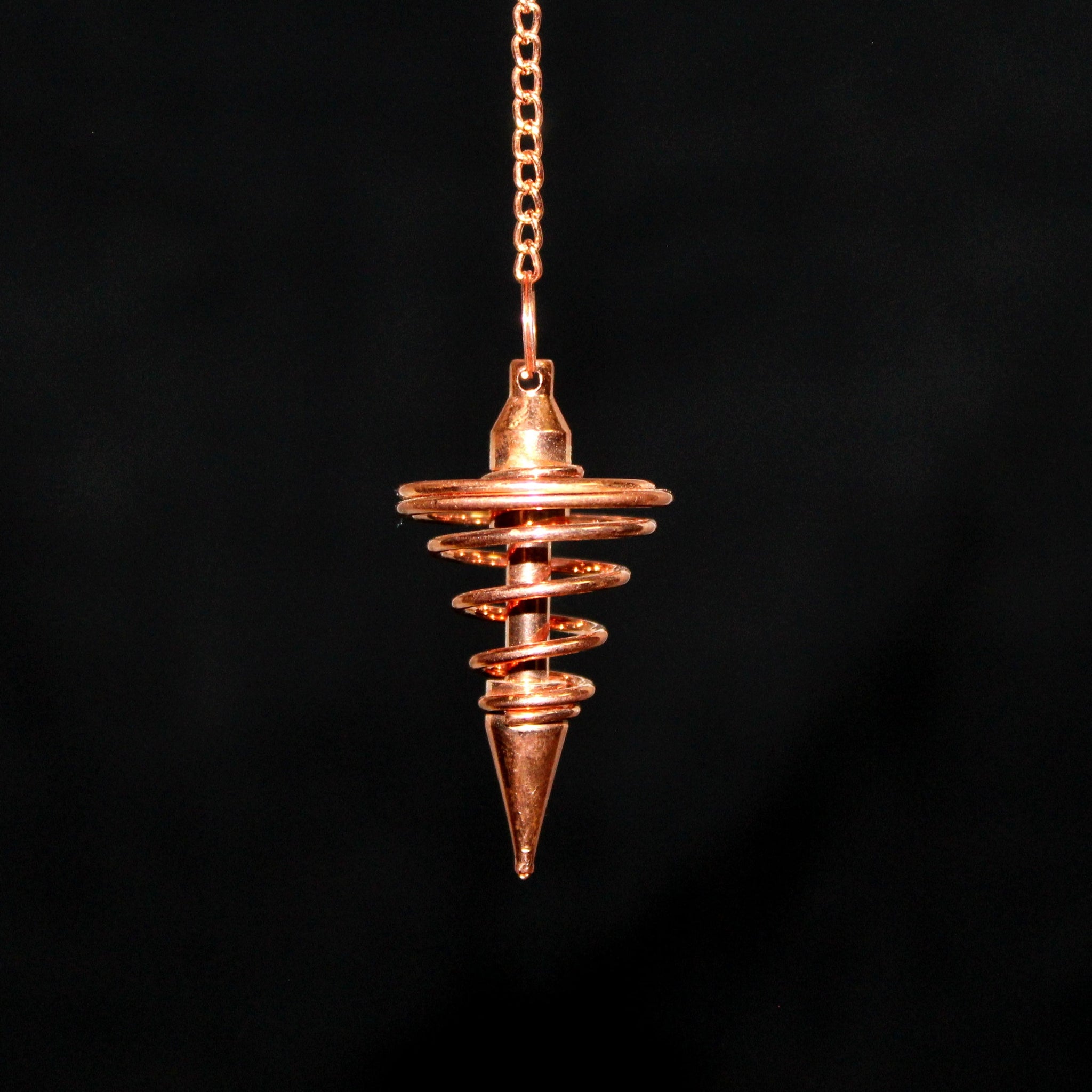 Copper Plated Brass Spiral Dowsing Pendulum