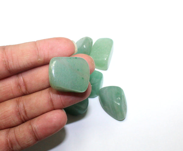 1 Kg Natural Green Aventurine Tumbled Stone - Wholesale