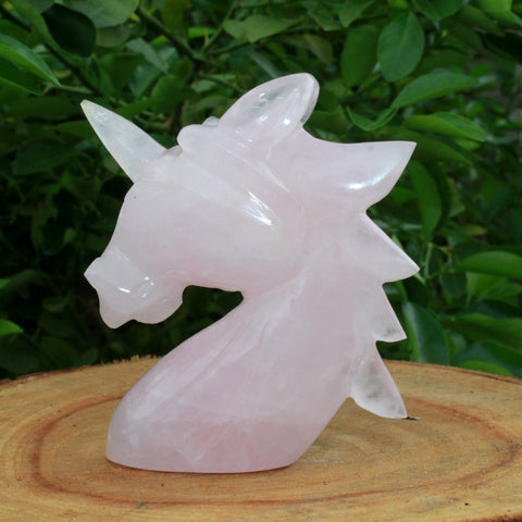 Natural Rose Quartz Unicorn