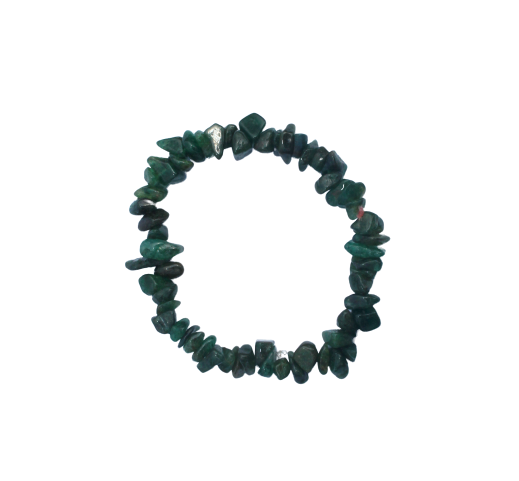 Natural Green Jade Chip Bracelet