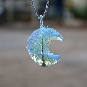 Opalite Crescent Moon Necklace