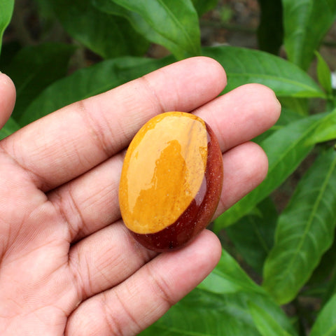Natural Mookaite Oval Palm stone