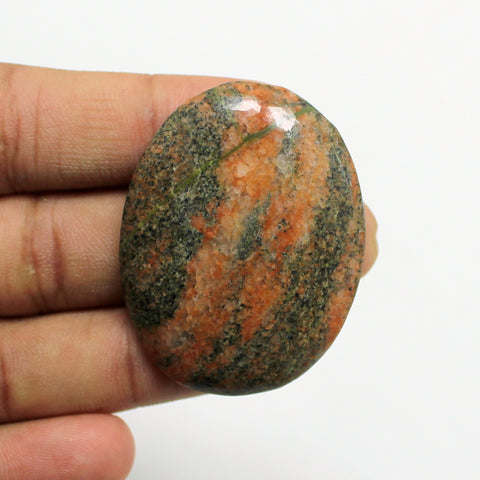 Natural Unakite Oval Palm Stone